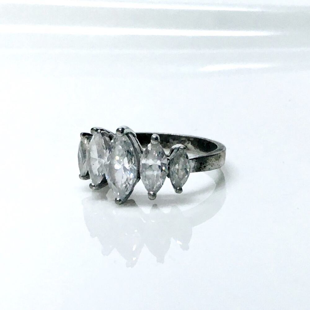 Sterling Silver and Cubic Zirconia Engagement Ring